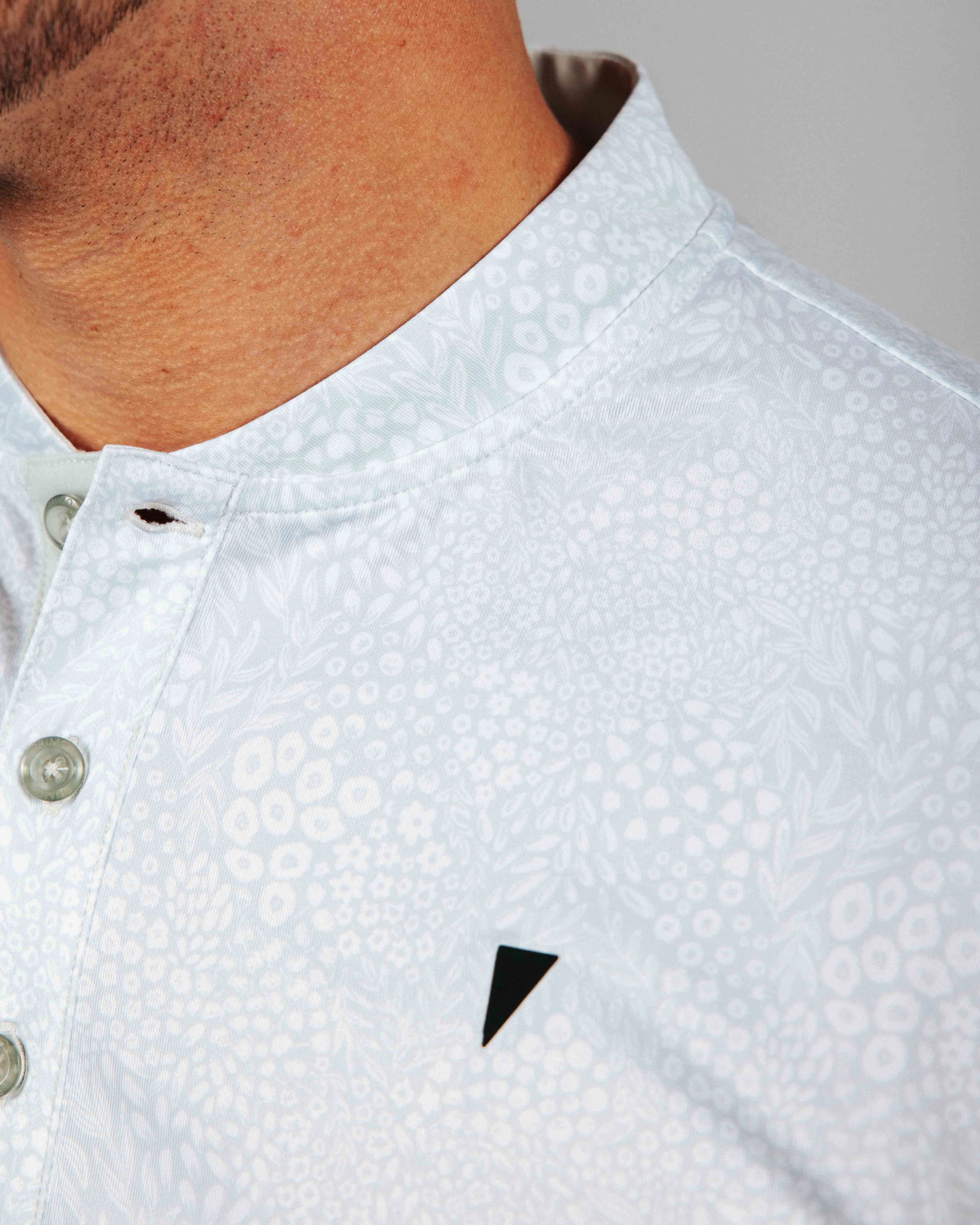 Light Gray Grove Blade Collar Polo