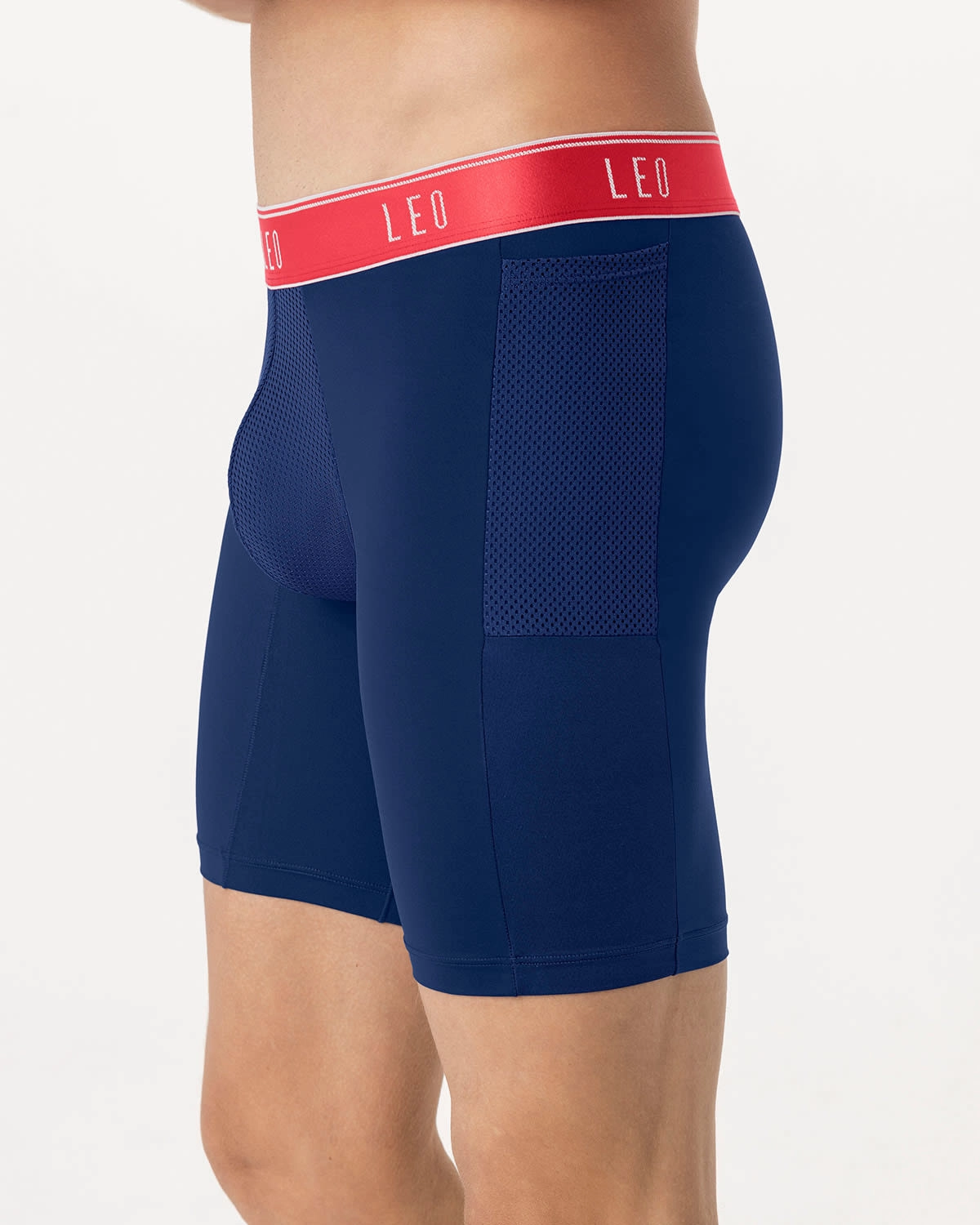 Long Athletic Boxer Brief with Side Pocket