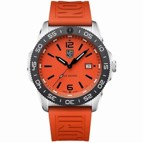 Luminox Men's Watch - Pacific Diver Quartz Orange Dial Silicone Strap | XS.3129