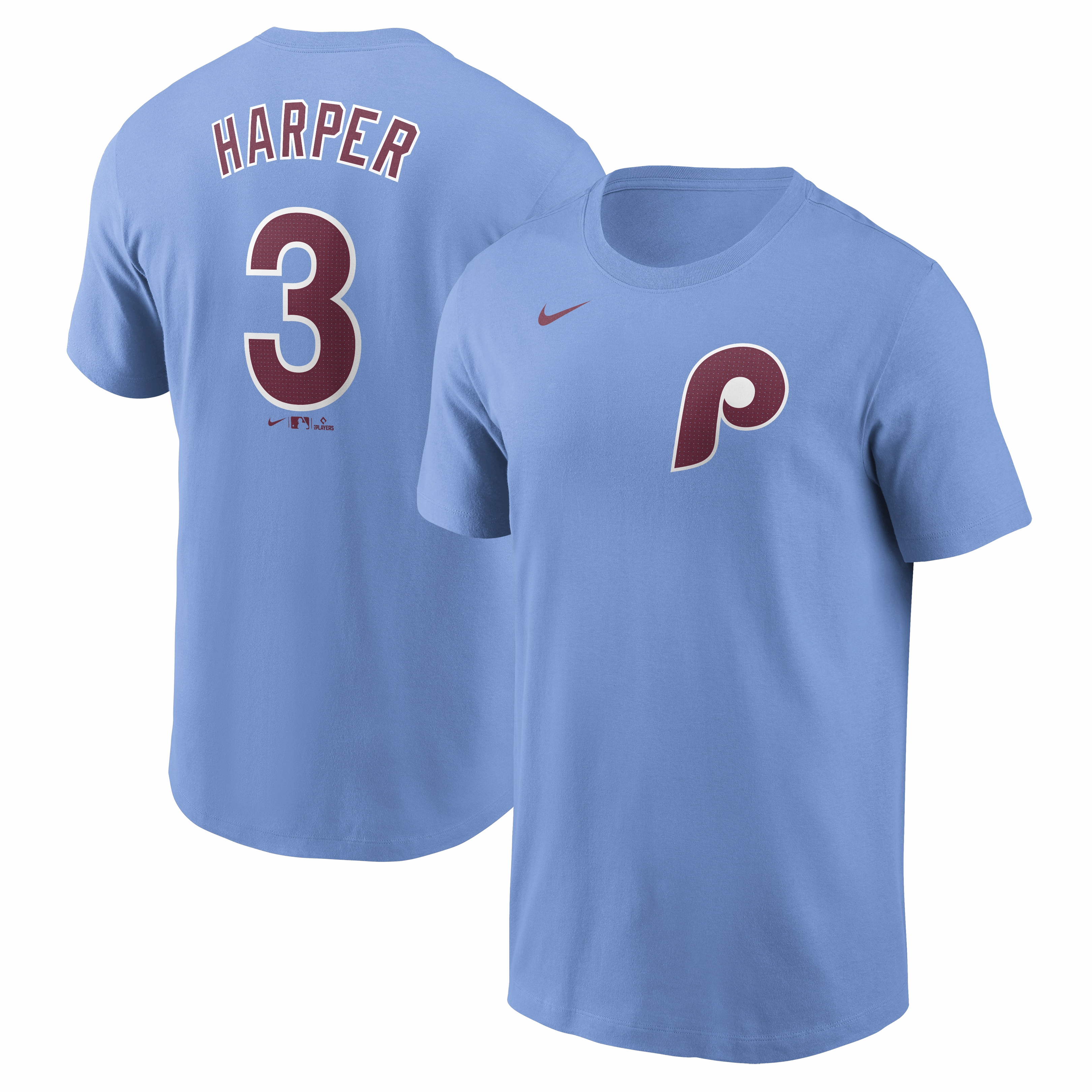Men's Bryce Harper Philadelphia Phillies Nike Valor Blue Name and Number T-Shirt