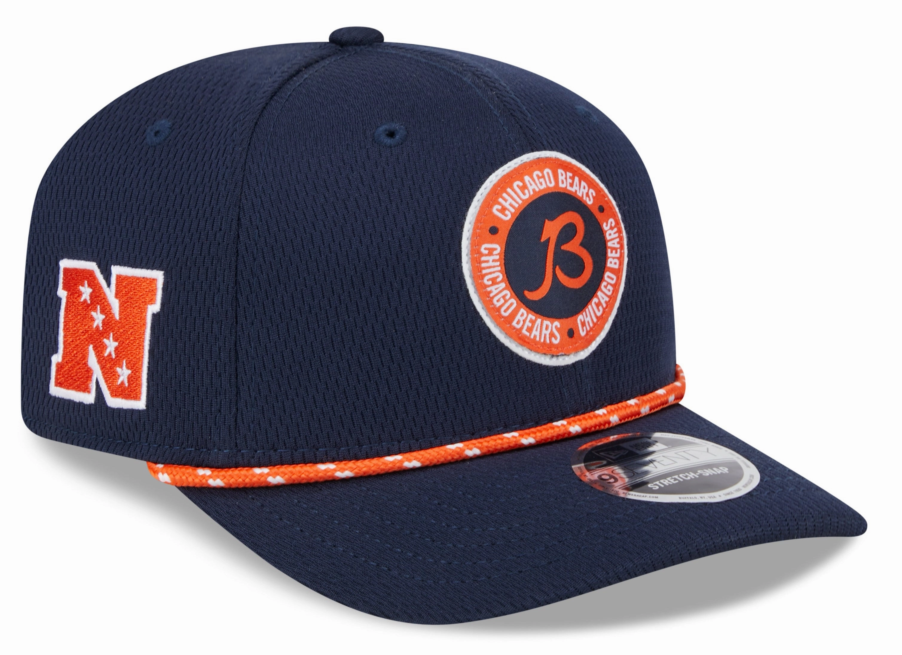 Men's Chicago Bears New Era 2024 Sideline Navy B 9SEVENTY Adjustable Hat