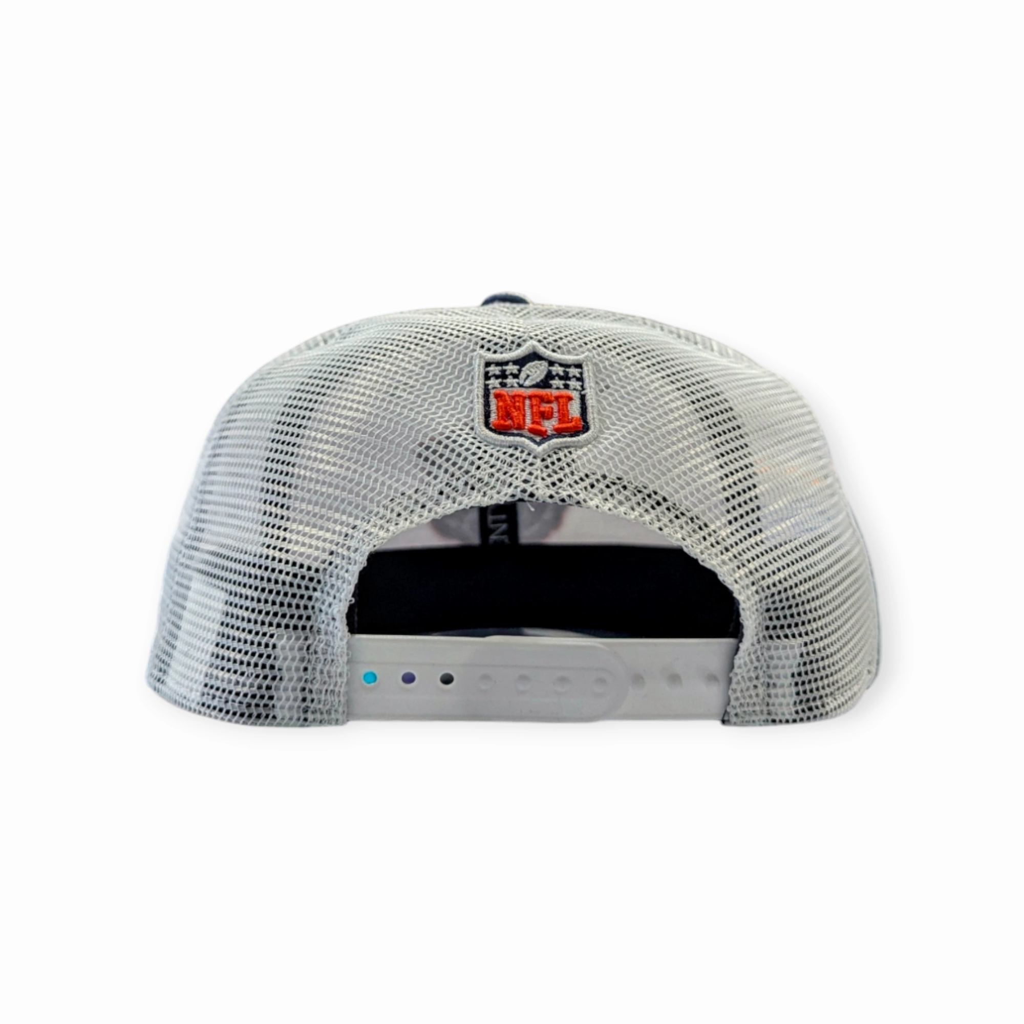 Men's Chicago Bears New Era White/Navy NFL Trucker Primary Logo 9SEVENTY Adjustable Hat