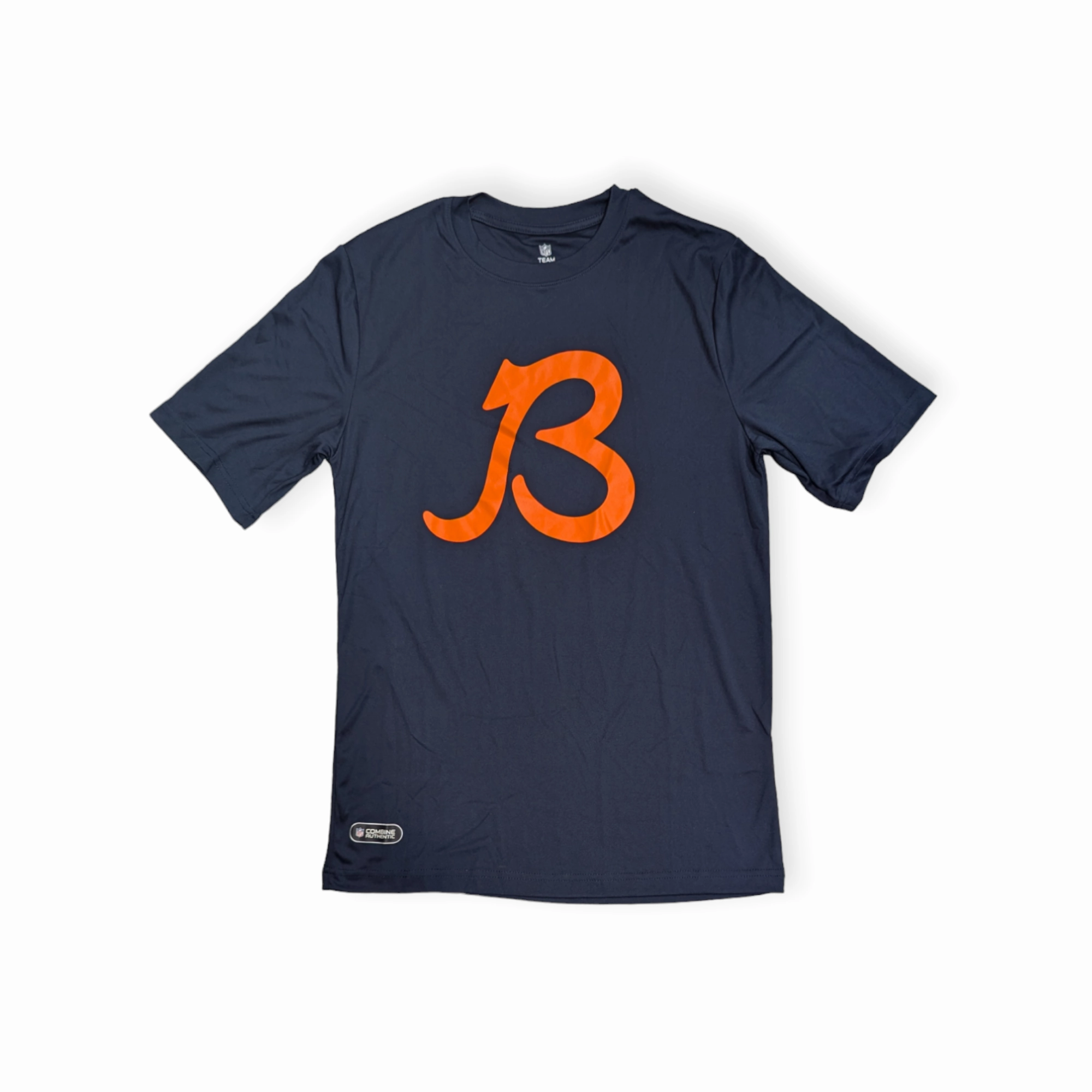 Men's Chicago Bears NFL Combine Authentic Navy Retro Performance T-Shirt
