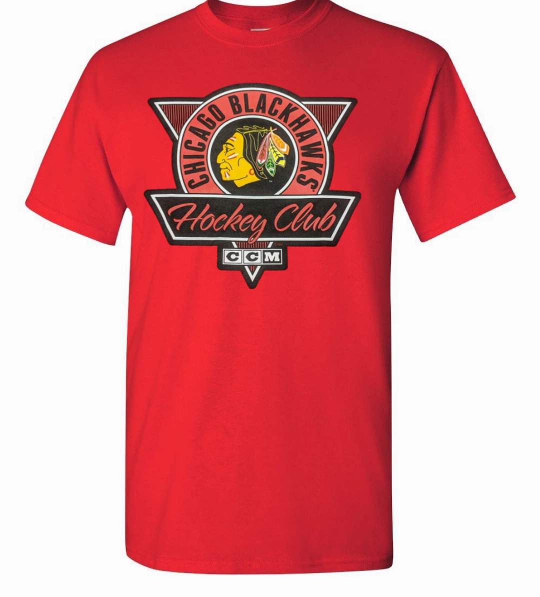 Men's Chicago Blackhawks CCM Regulator Brushed Red Tee