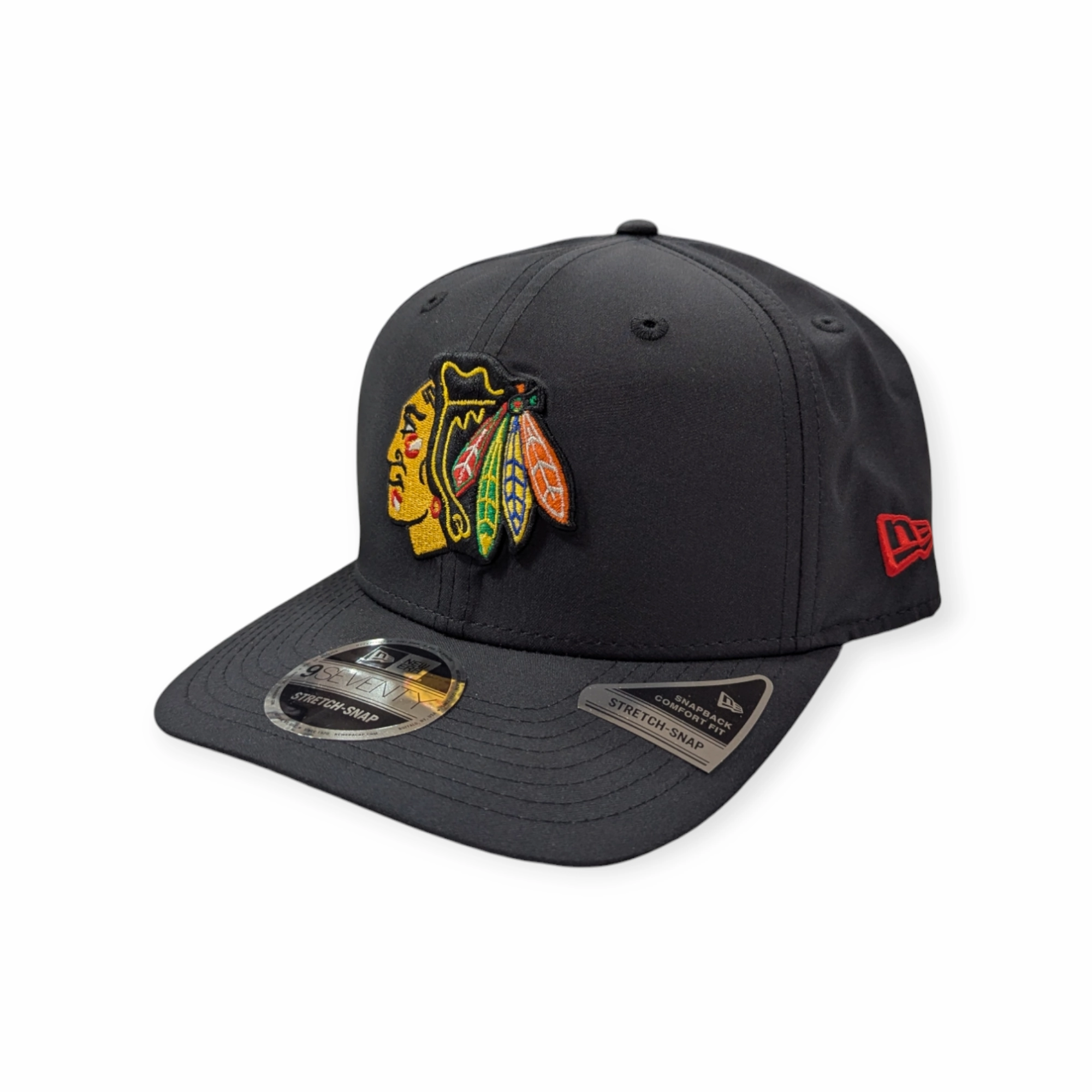 Men's Chicago Blackhawks New Era Black 2025 Winter Classic Performance 9SEVENTY Trucker Hat