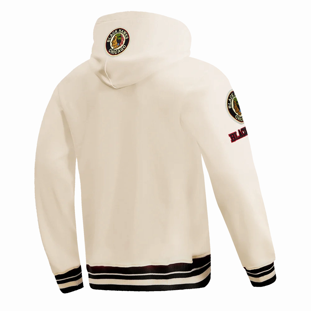 Men's Chicago Blackhawks Pro Standard Retro Classic Eggshell Hoodie