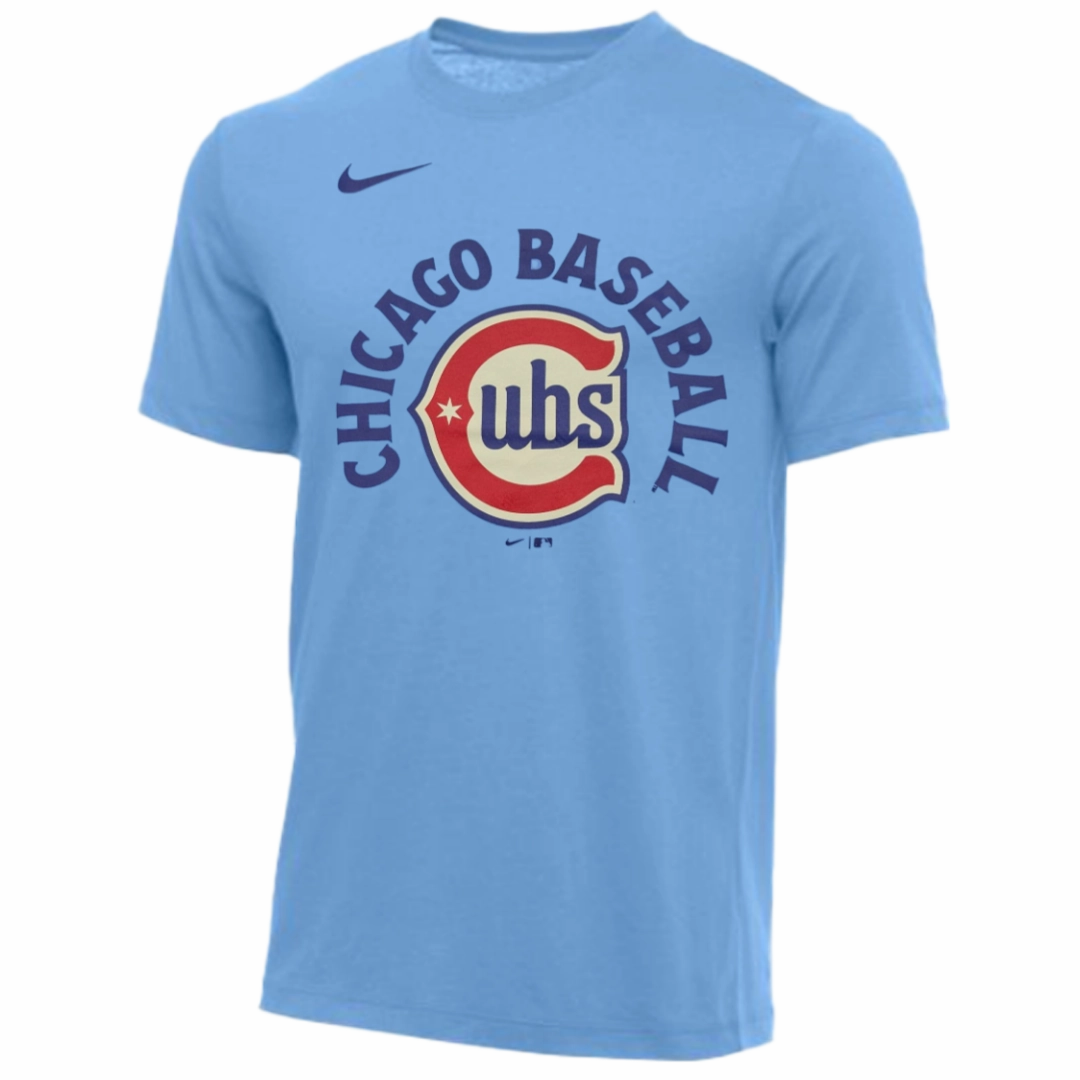 Men's Chicago Cubs Nike Valor Blue Outpace T-Shirt