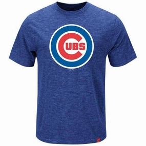 Men's Chicago Cubs Royal Mental Metal Heather T-Shirt