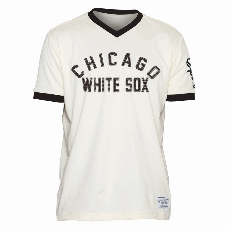 Men's Chicago White Sox Cream Block New Era Tee