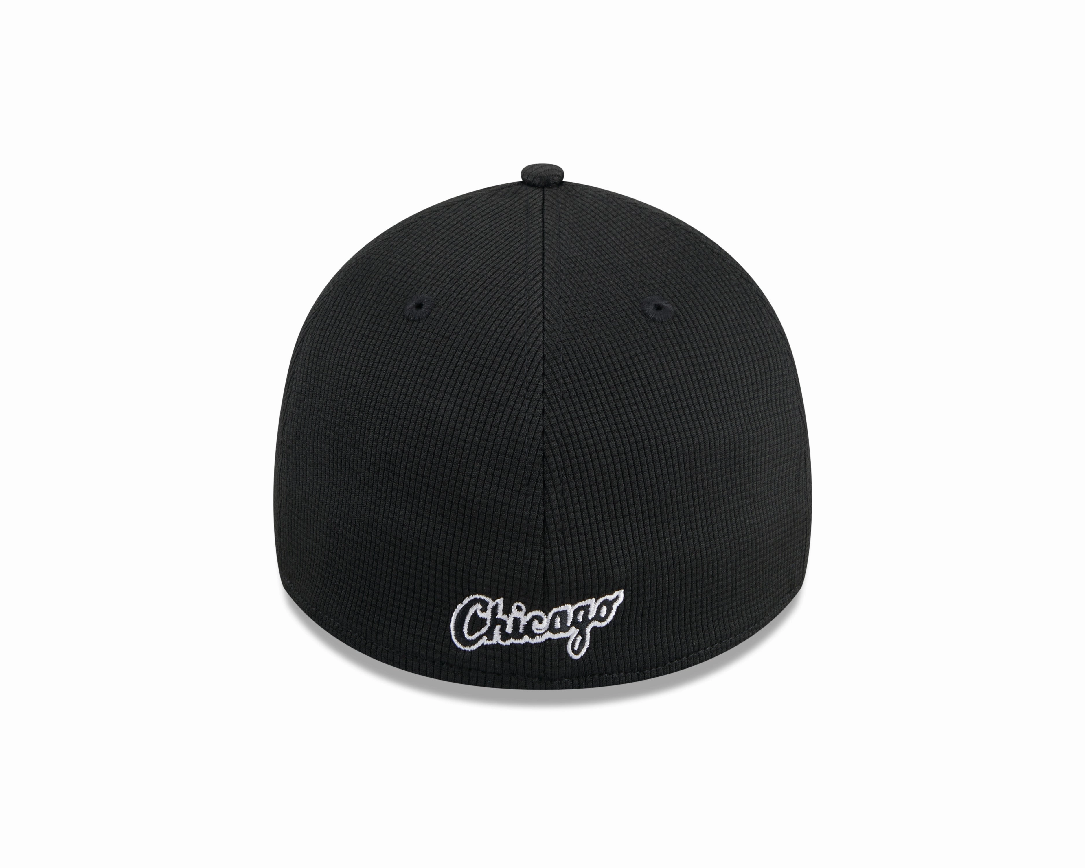 Men's Chicago White Sox New Era 2025 Batting Practice Black 39THIRTY Flex-Fit Hat