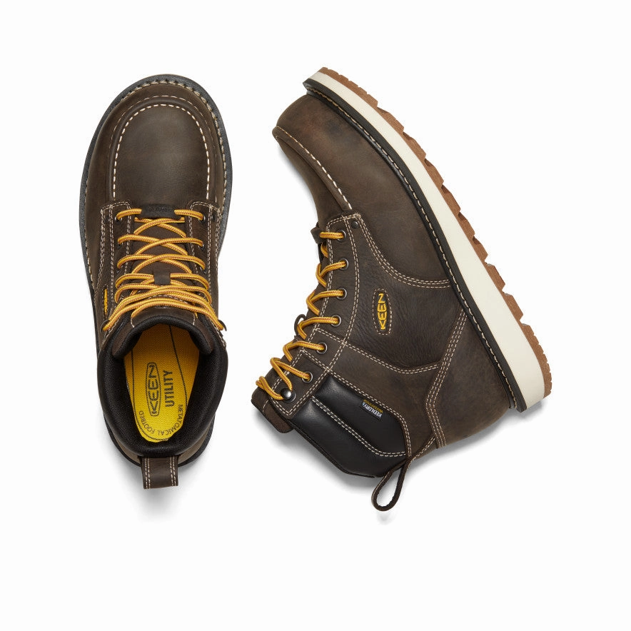 Men's Cincinnati 6" Waterproof Boot (Carbon Toe)  |  Dark Chocolate/Sandshell