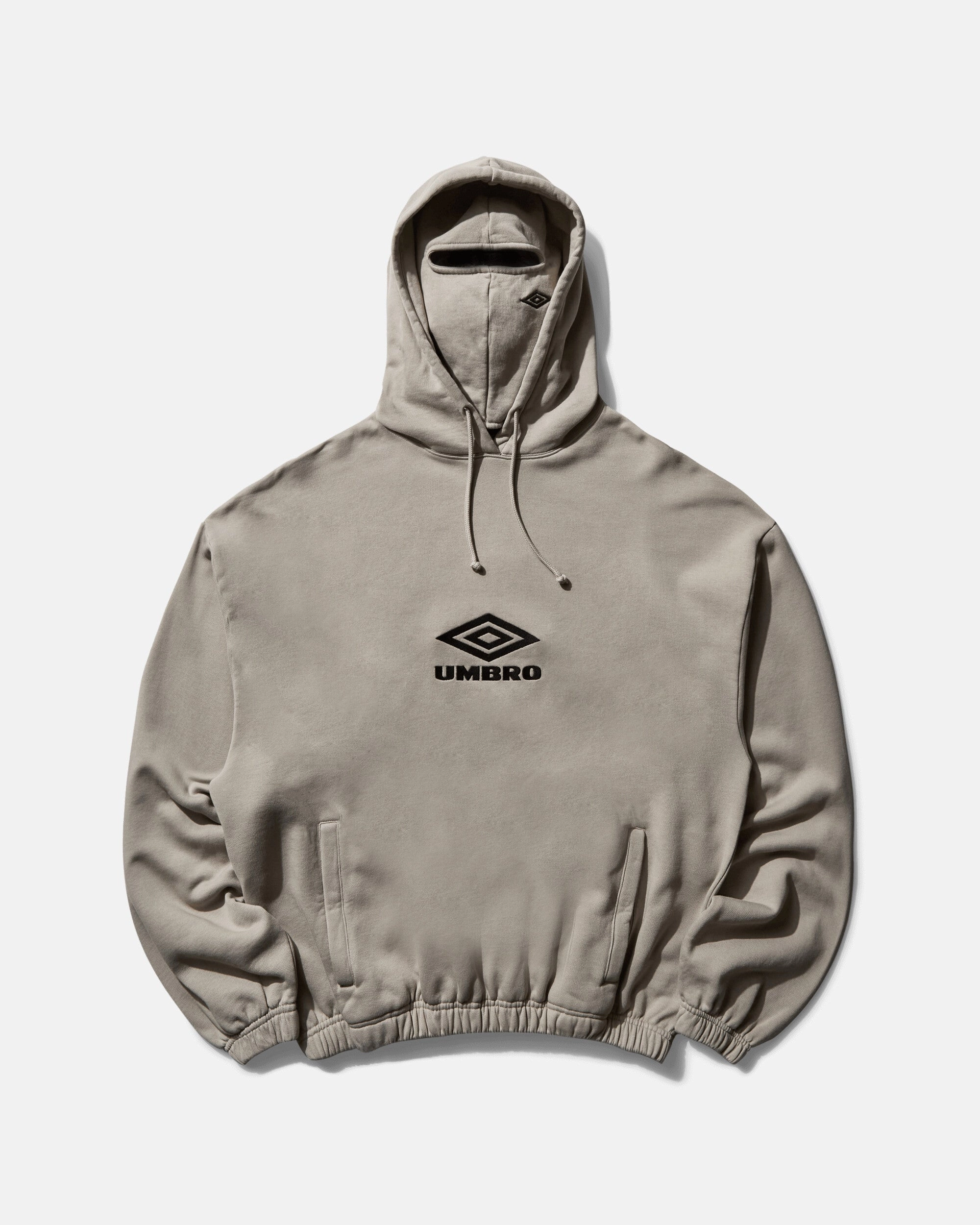 Men's Logo Masked Hoodie Taupe