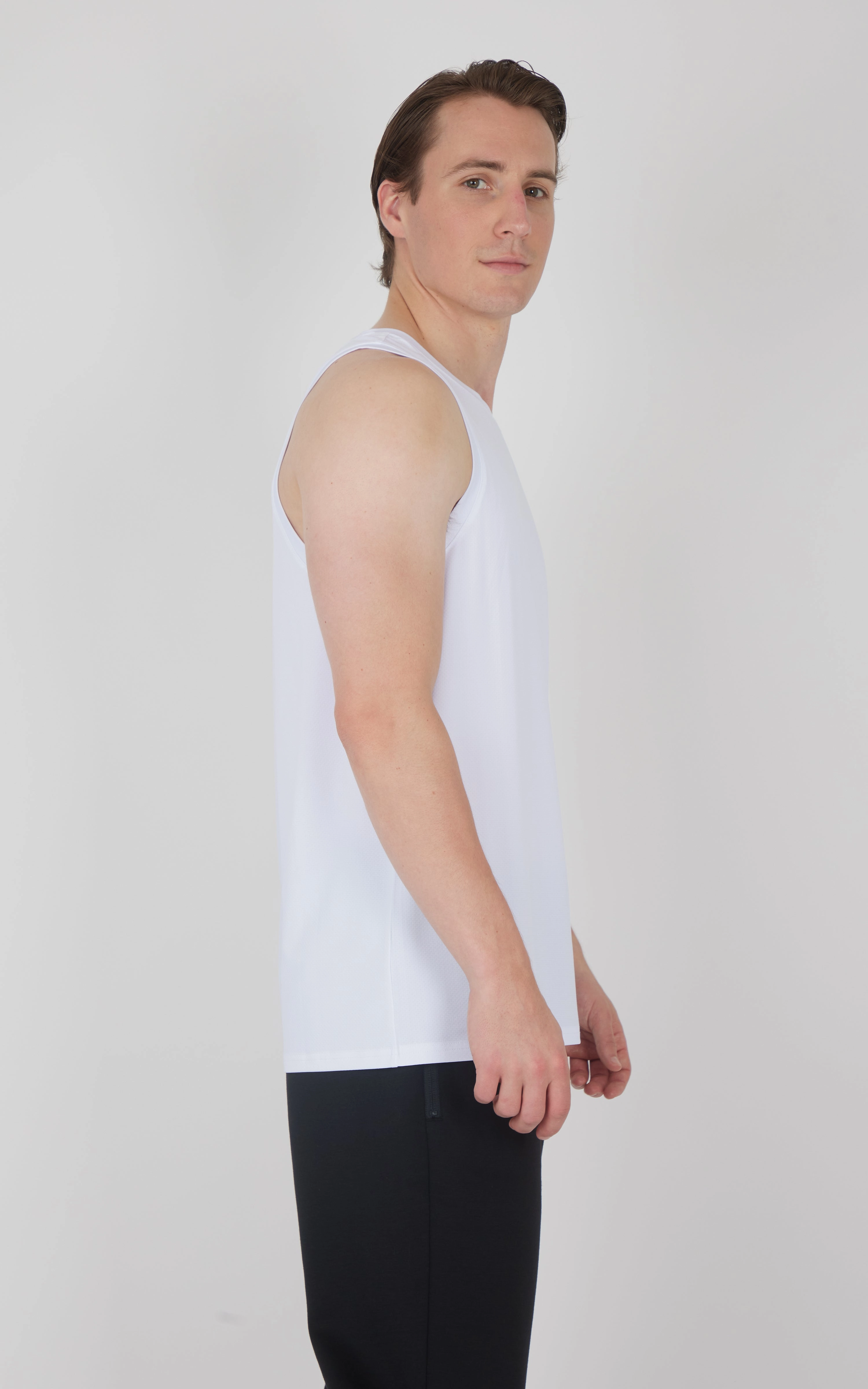 Men's Pique Race Track Muscle Tank