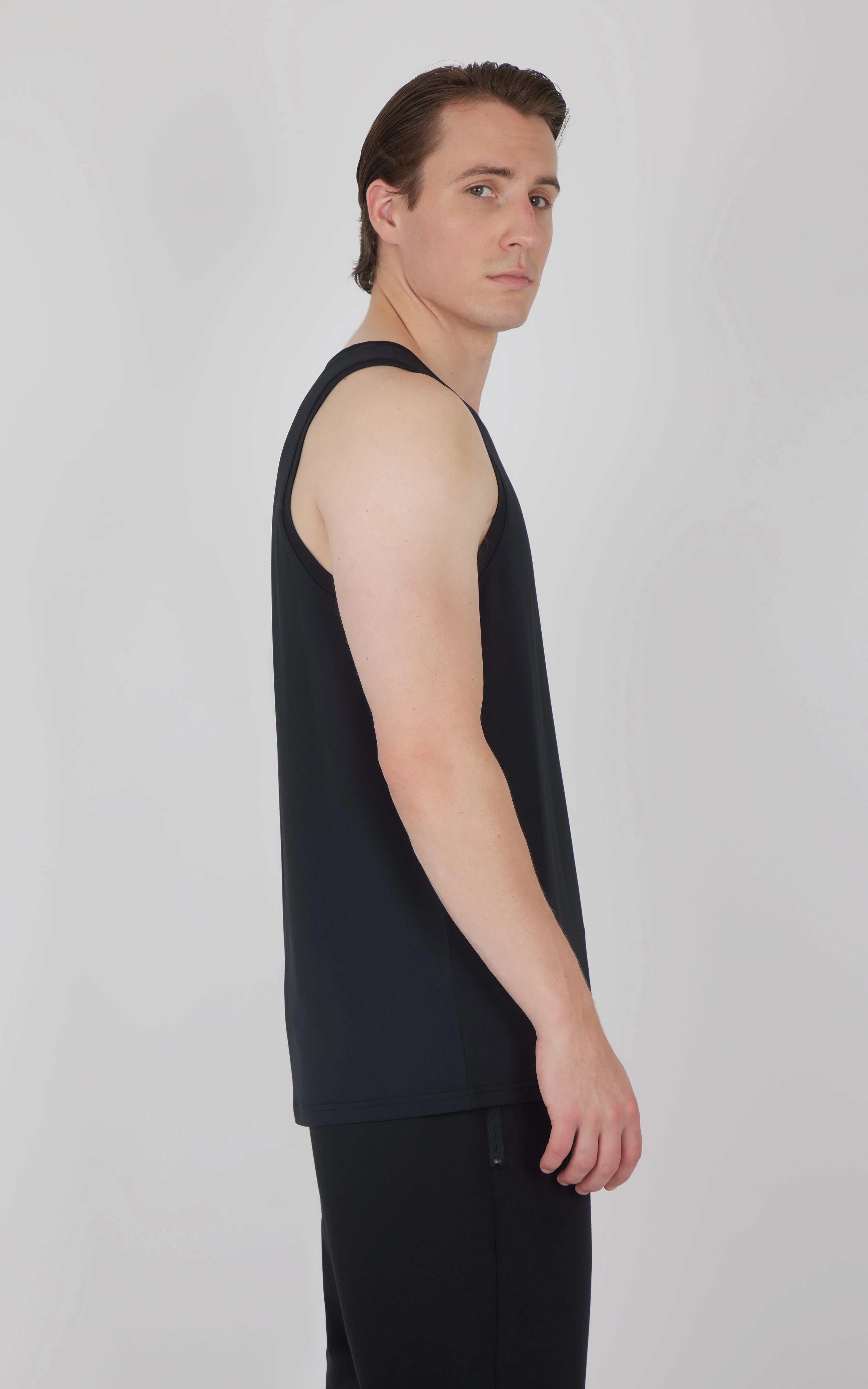 Men's Pique Race Track Muscle Tank