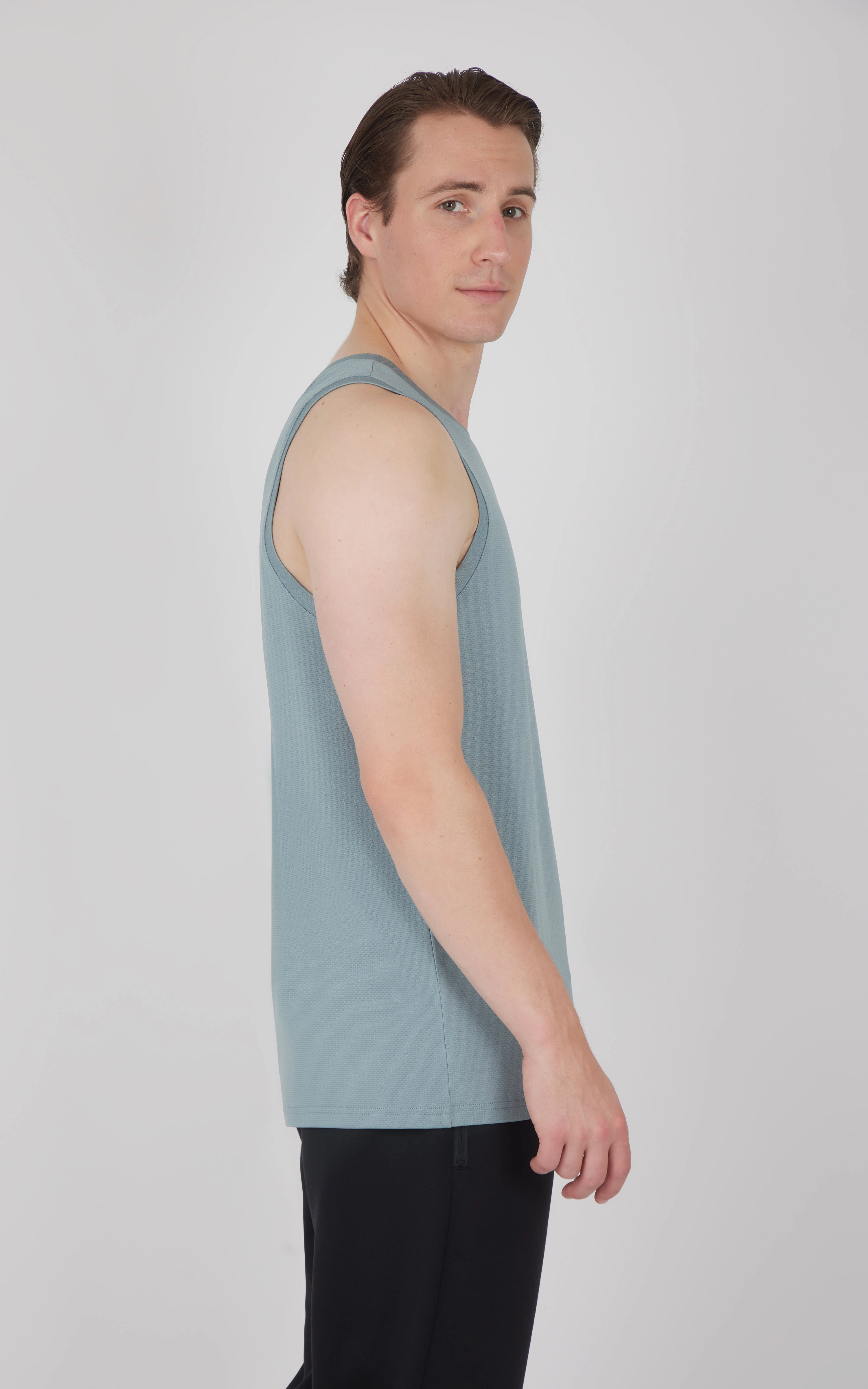 Men's Pique Race Track Muscle Tank