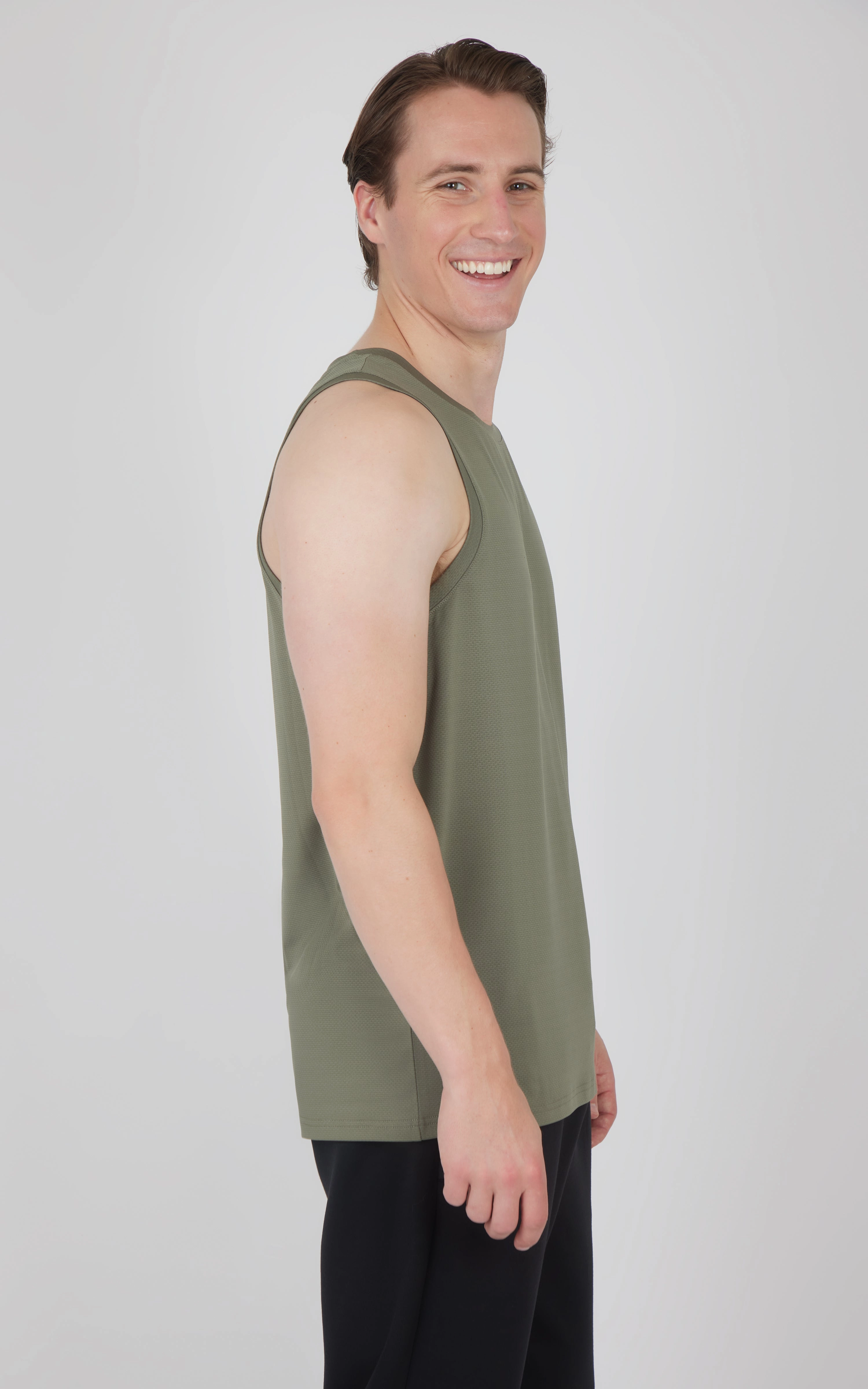 Men's Pique Race Track Muscle Tank