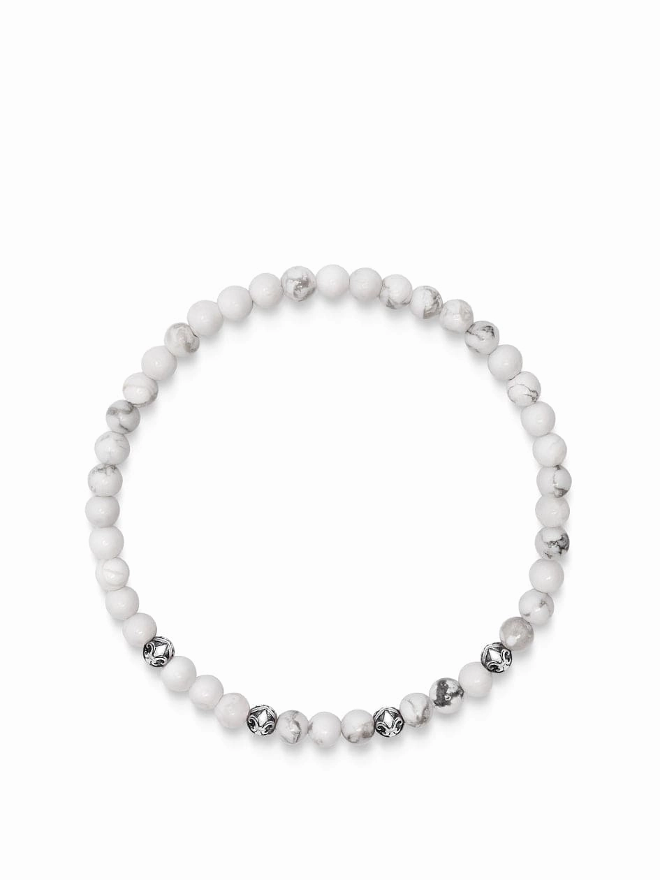 Men's Wristband with Howlite