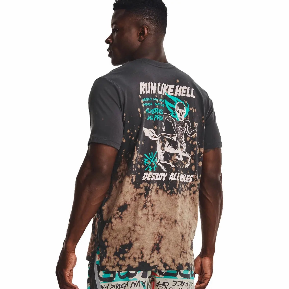 Mens Under Armour Destroy All Miles Tee - Grey