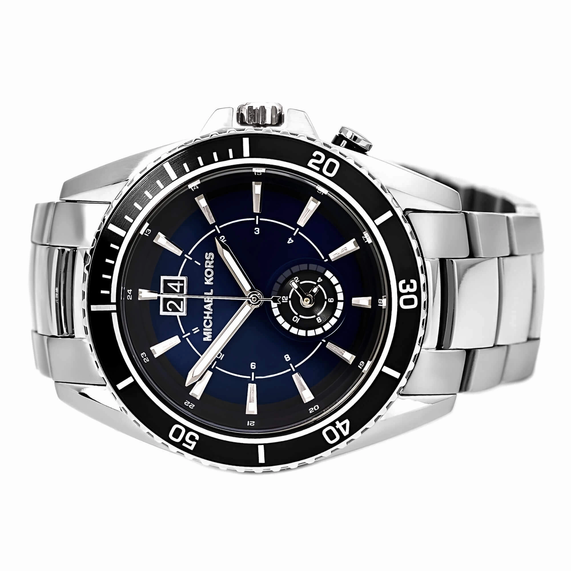 Michael Kors MK8400 Men's Jetmaster Blue Dial Stainless Steel Bracelet Watch
