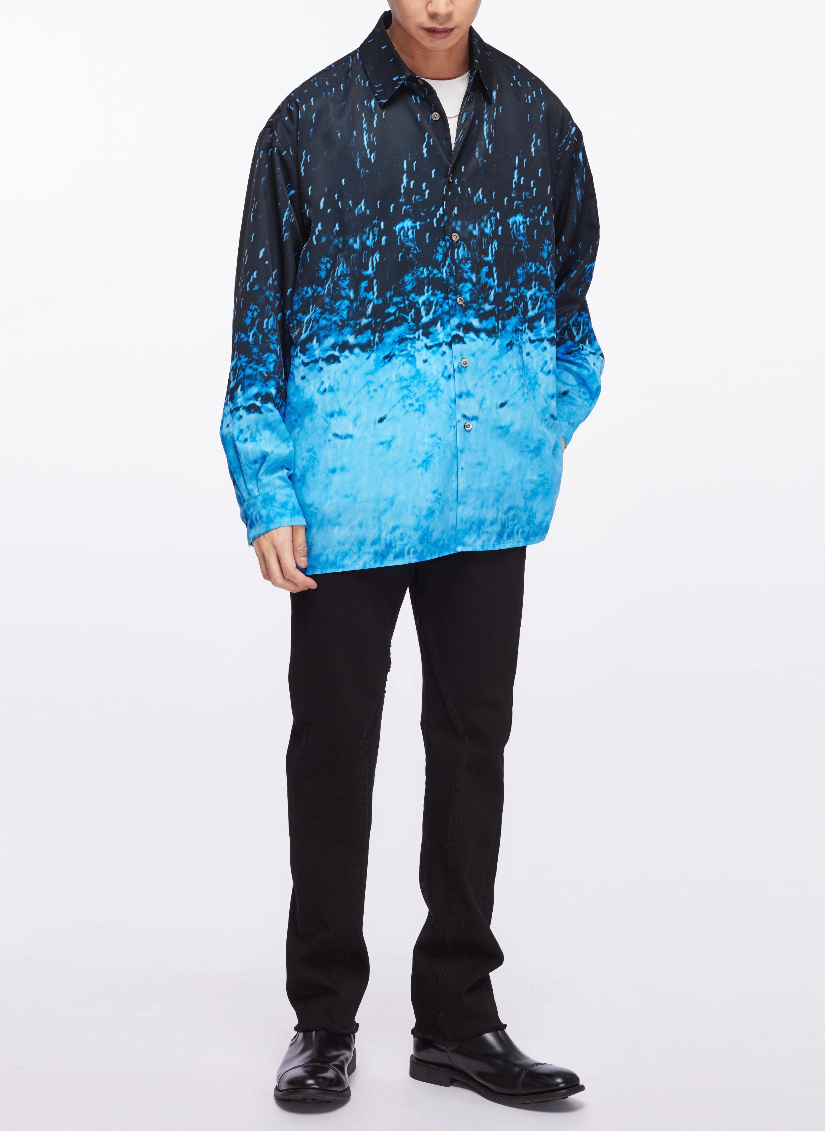 Mika NINAGAWA X INITIAL Open Collar Shirt
