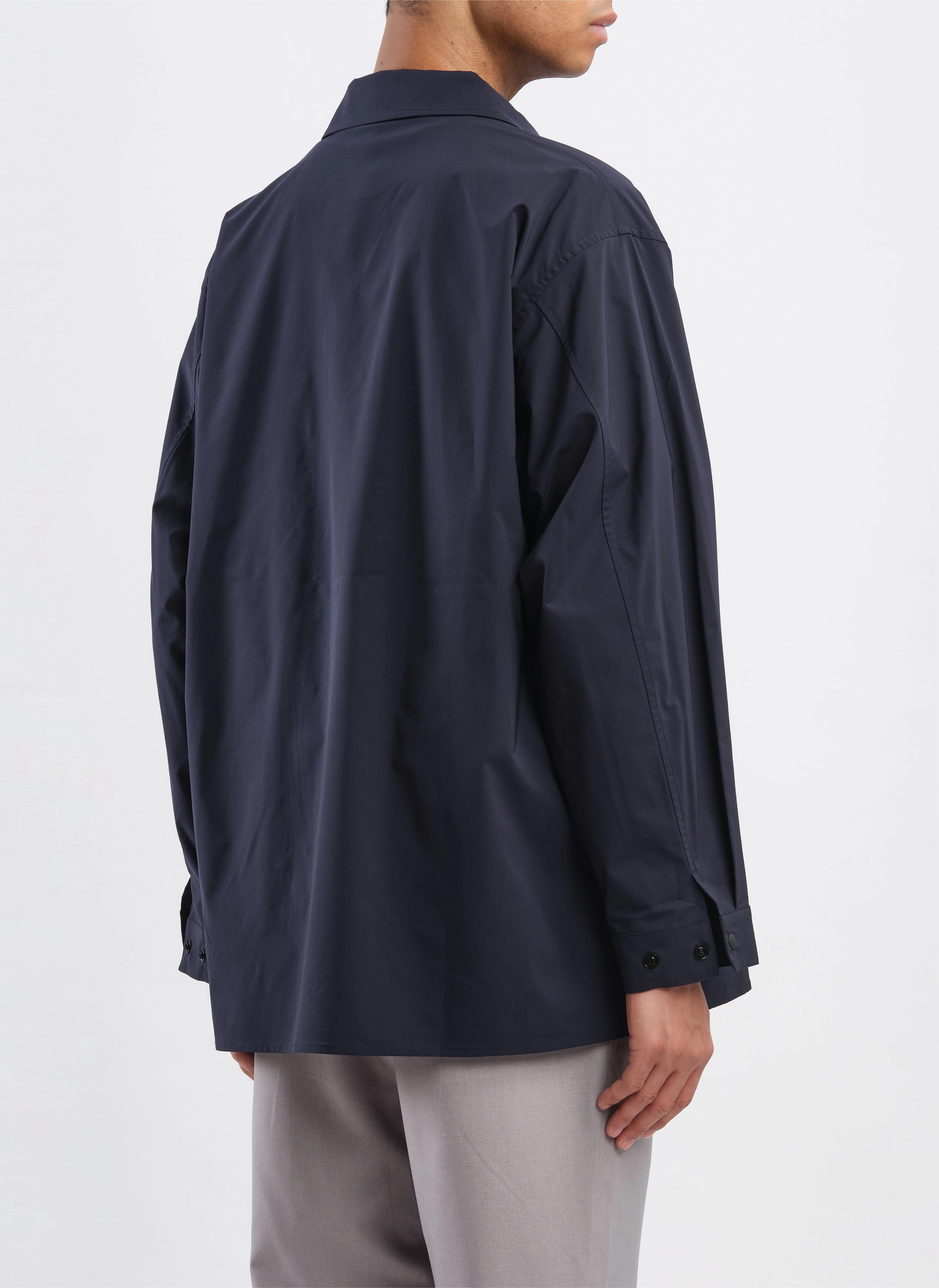 Minotech Snap Button Pocket Open Collar Shirt