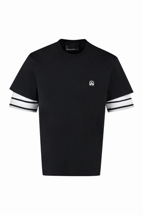 Neil Barrett Logo Patch Double Sleeved T-Shirt