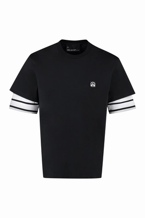 Neil Barrett Logo Patch Double Sleeved T-Shirt