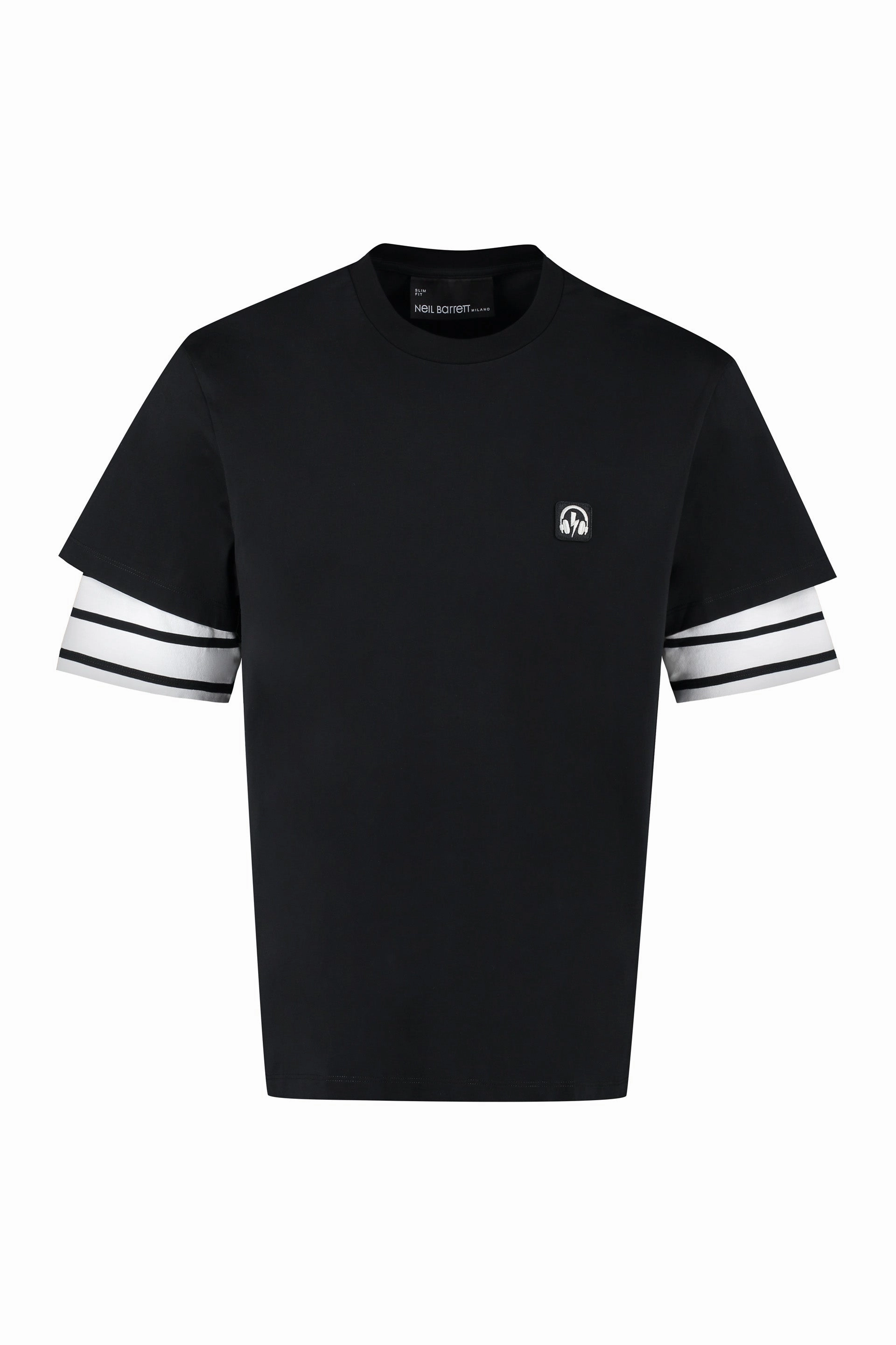 Neil Barrett Logo Patch Double Sleeved T-Shirt