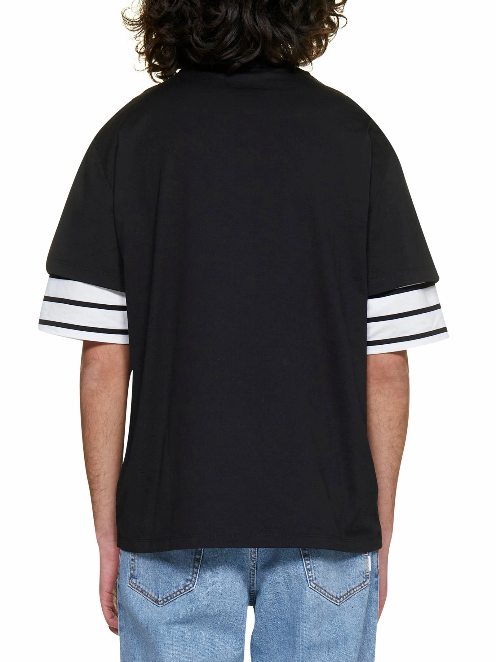 Neil Barrett Logo Patch Double Sleeved T-Shirt