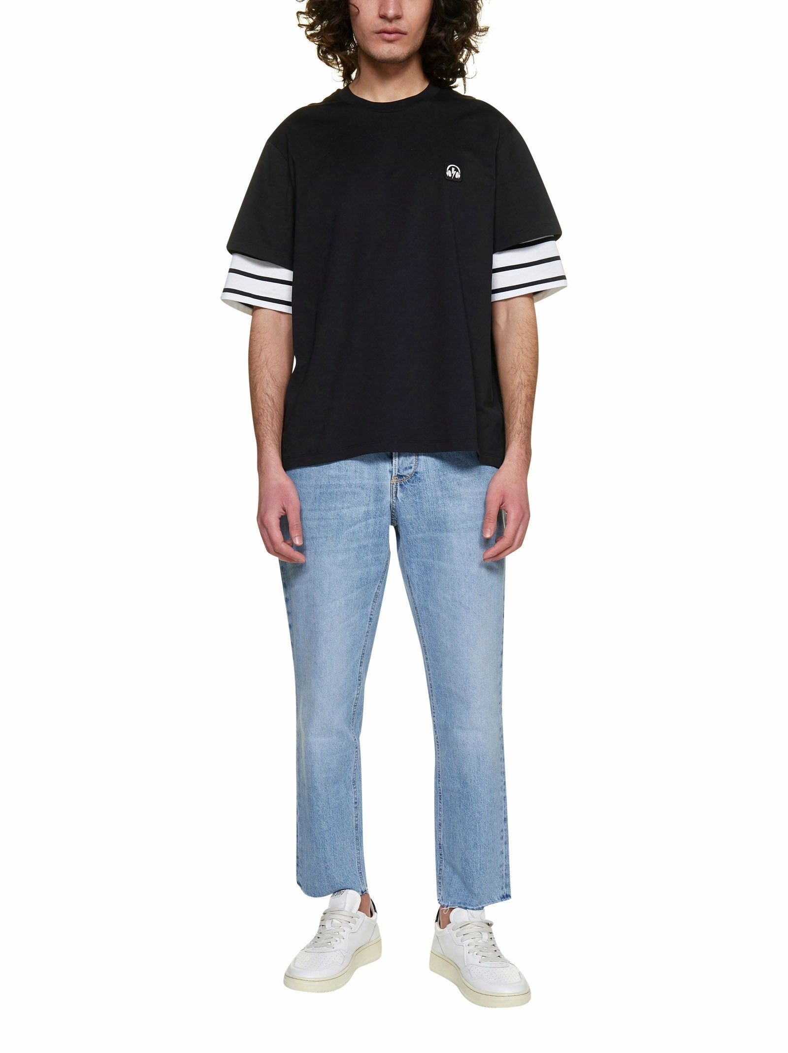 Neil Barrett Logo Patch Double Sleeved T-Shirt