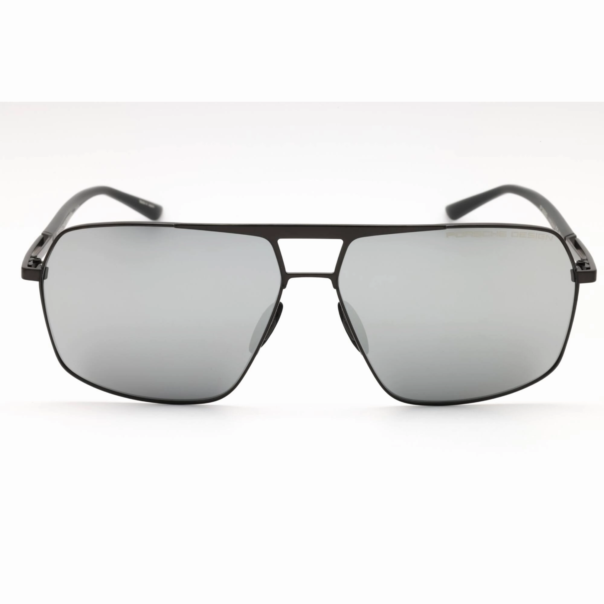 Porsche Men's Sunglasses - Black Titanium Full Rim Frame Light Grey Lens | P8930 A