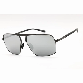 Porsche Men's Sunglasses - Black Titanium Full Rim Frame Light Grey Lens | P8930 A