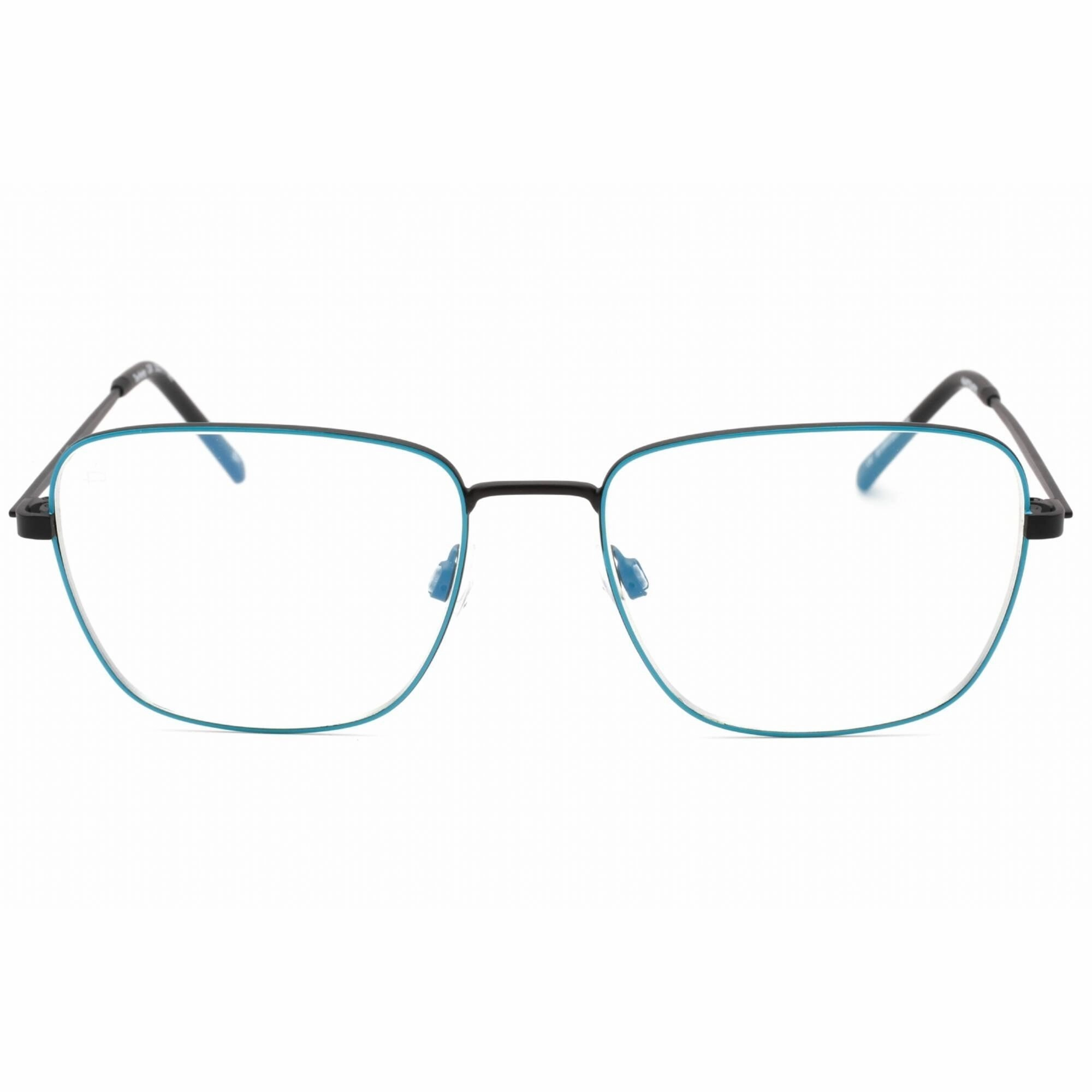 Prive Revaux Men's Eyeglasses - Metal Square Frame | Haring Caviar Black/Sky Blue