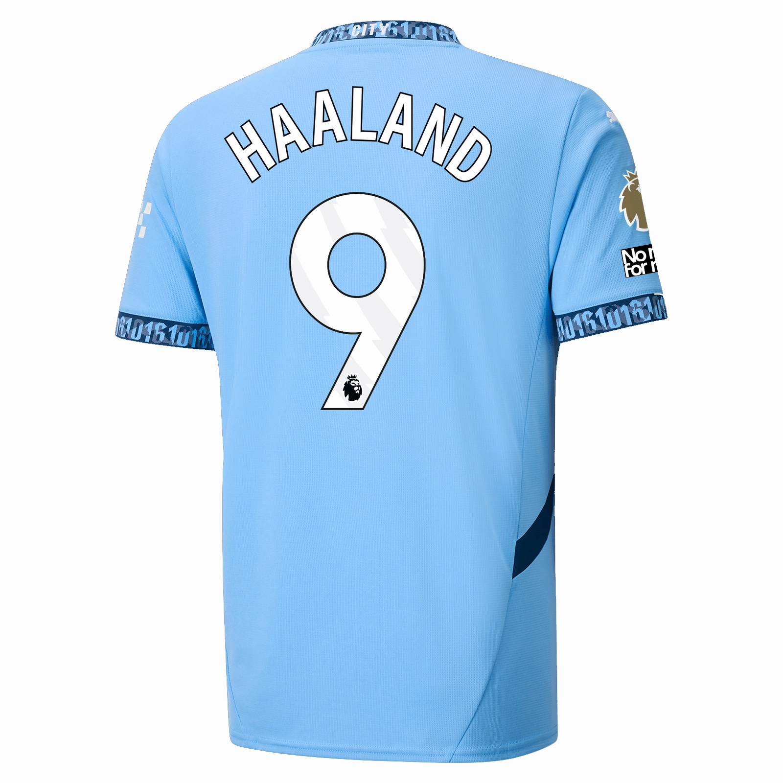Puma Manchester City Erling Haaland Home Jersey w/ EPL   No Room For Racism   Club World Cup Patches 24/25 (Team Light Blue/Marine Blue)