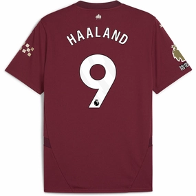 Puma Manchester City Erling Haaland Third Jersey w/ EPL   No Room For Racism   Club World Cup Patches24/25 (Dark Jasper)