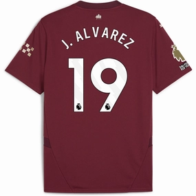 Puma Manchester City Julian Alvarez Third Jersey w/ EPL   No Room For Racism   Club World Cup Patches24/25 (Dark Jasper)