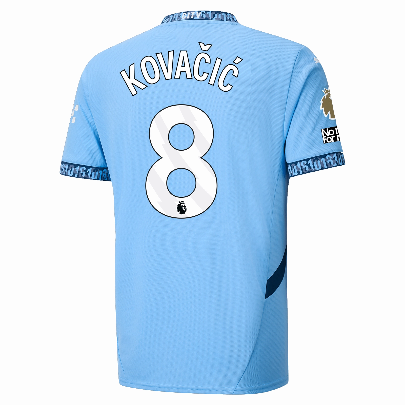 Puma Manchester City Mateo Kovačić Authentic Home Jersey w/ EPL   No Room For Racism Patch 24/25 (Team Light Blue/Marine Blue)
