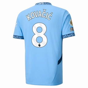 Puma Manchester City Mateo Kovačić Authentic Home Jersey w/ EPL   No Room For Racism Patch 24/25 (Team Light Blue/Marine Blue)