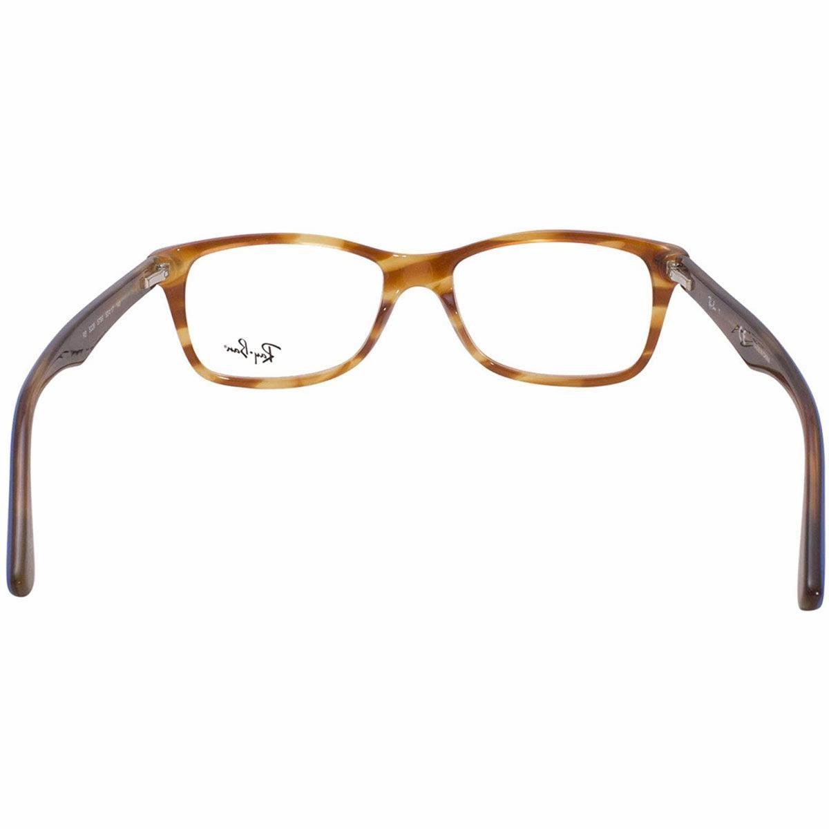 Ray Ban Men's Eyeglasses - Light Brown Havana Plastic Frame | 0RX5228-5799-53-17-140