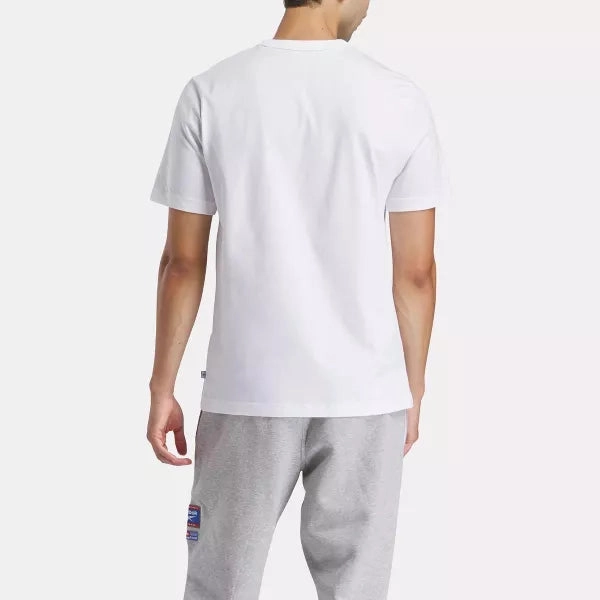 REEBOK MEN'S IDENTITY BADGE WHITE TEE