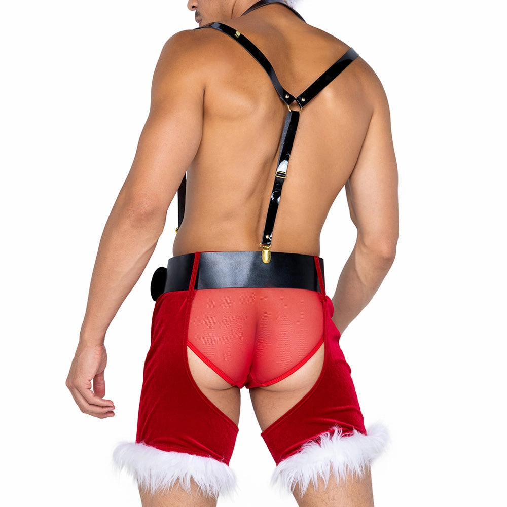 Roma Naughty St. Nick Suspender & Chaps Costume Set