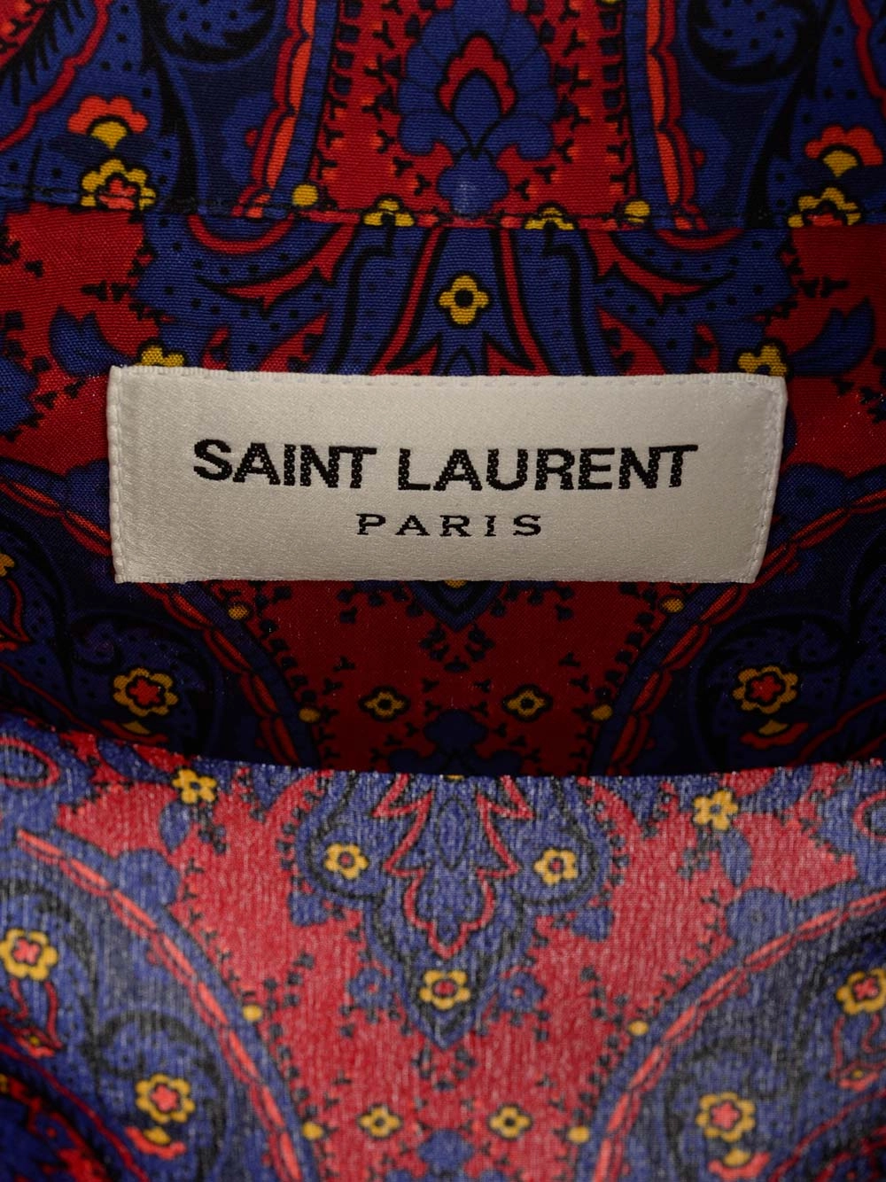 Saint Laurent Shark Collar Shiny Shirt
