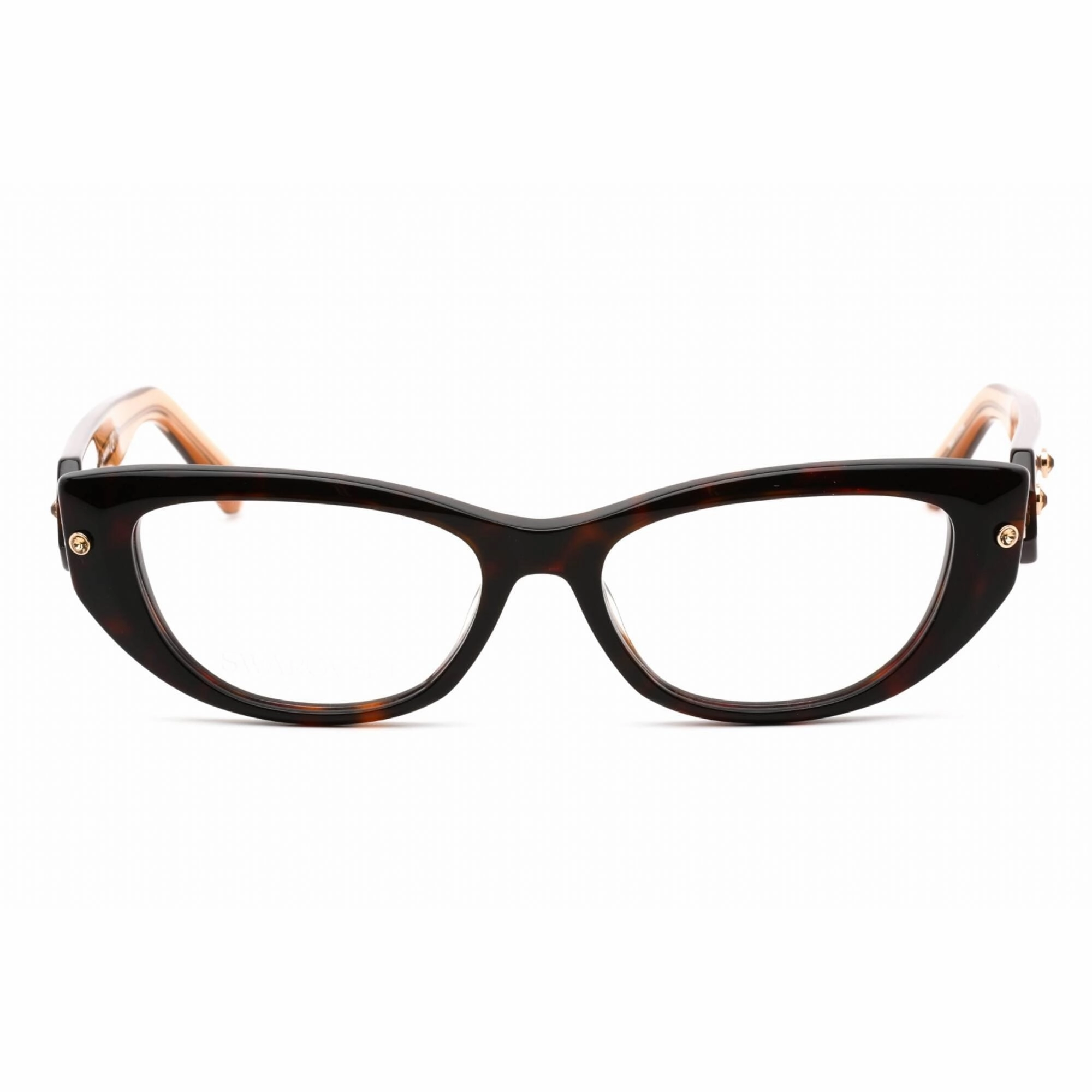 Swarovski Men's Eyeglasses - Full Rim Cat Eye Dark Havana Plastic Frame | SK5476 052