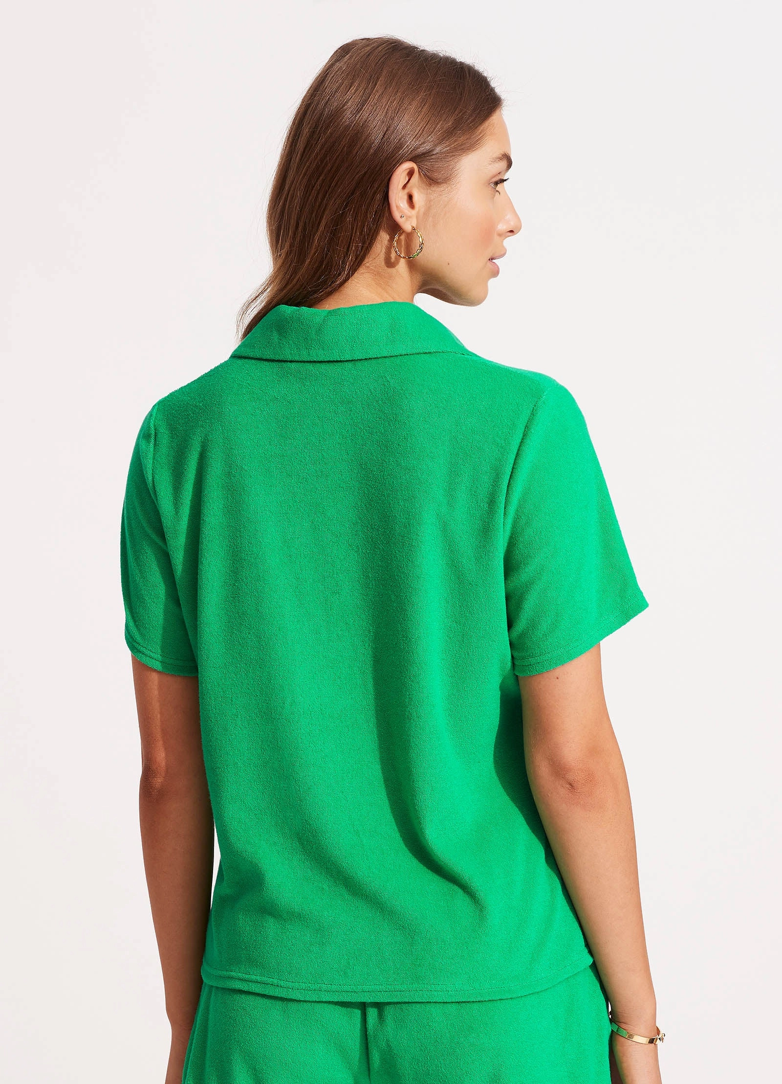 Terry Polo Top - Green
