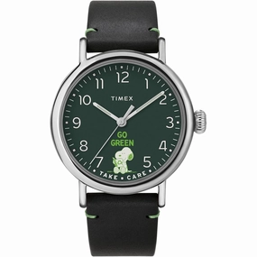 Timex Men's Watch - Standard Peanuts Snoopy Take Care Leather Strap | TW2V32700JR