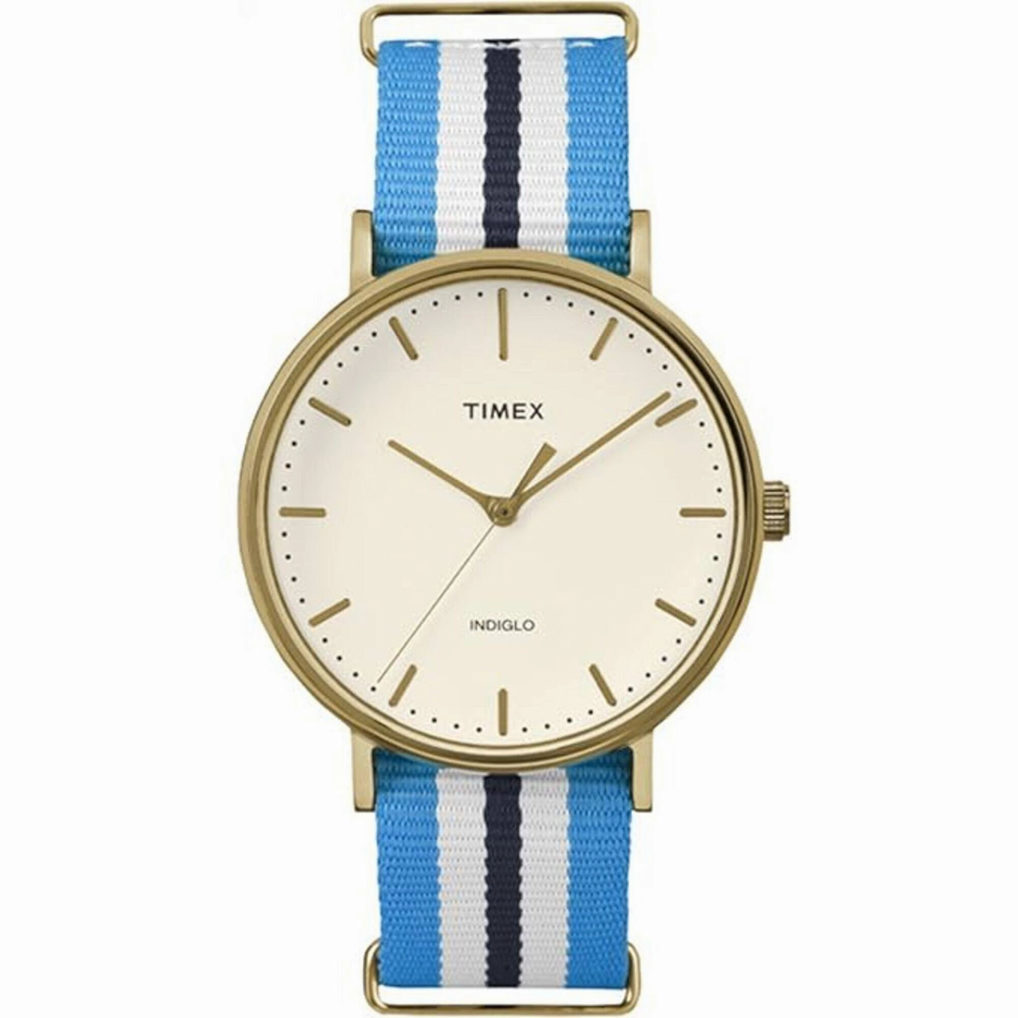 Timex Men's Watch - Weekender Fairfield Cream Dial Blue/White Nylon Strap | TW2P91000