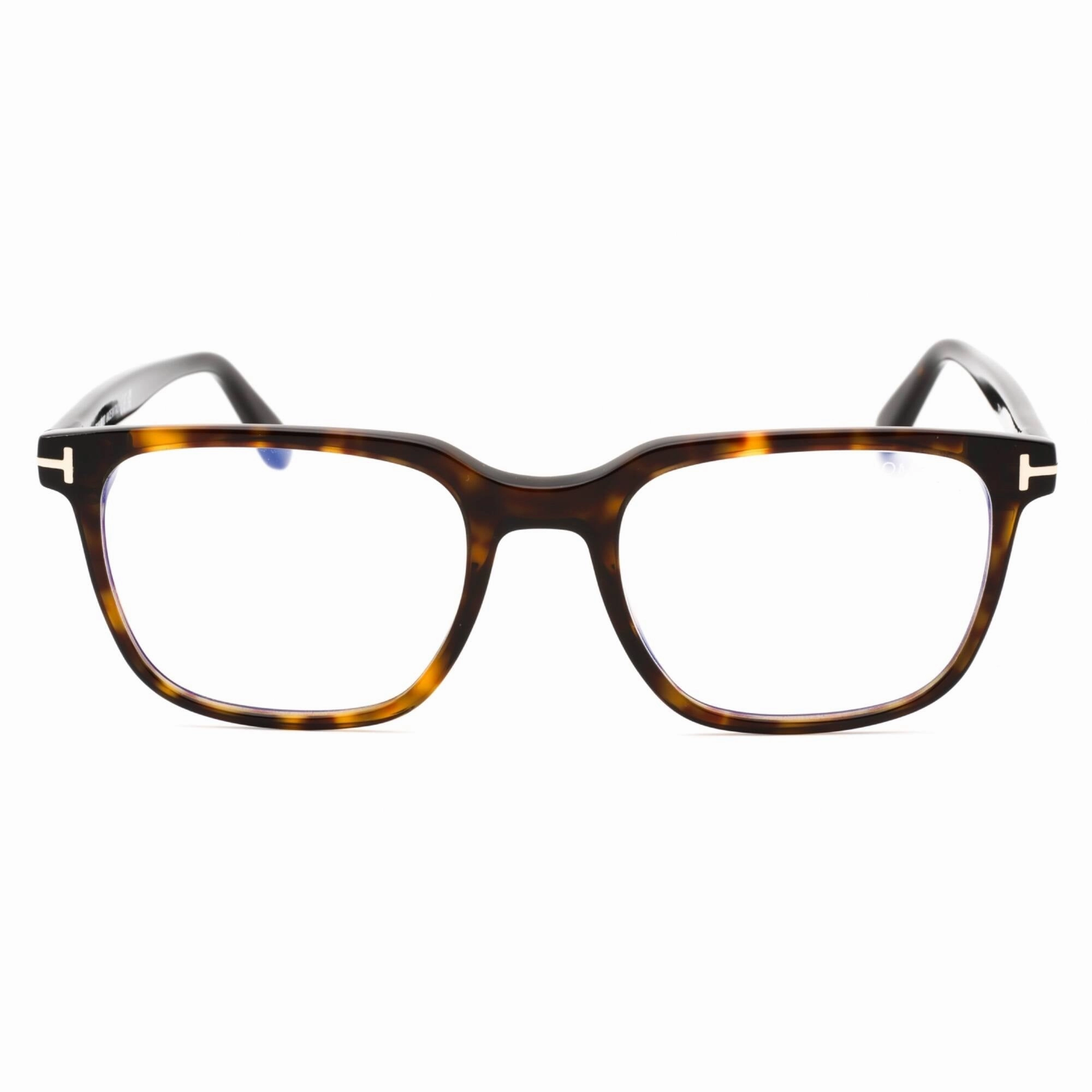 Tom Ford Men's Eyeglasses - Dark Havana Rectangular Full Rim Frame | FT5818-B 052