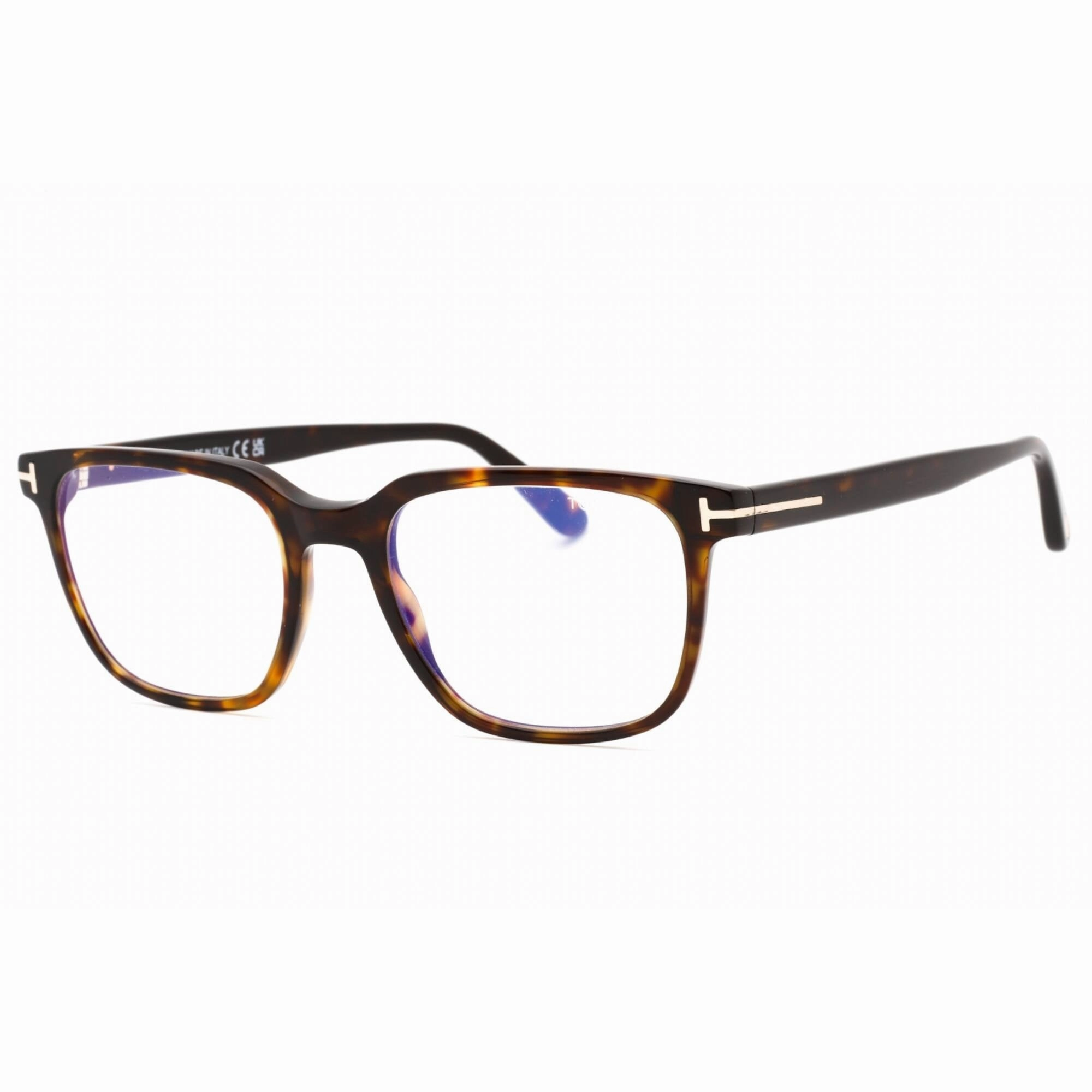 Tom Ford Men's Eyeglasses - Dark Havana Rectangular Full Rim Frame | FT5818-B 052
