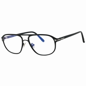 Tom Ford Men's Eyeglasses - Matte Black Metal Aviator Full Rim Frame | FT5751-B 002