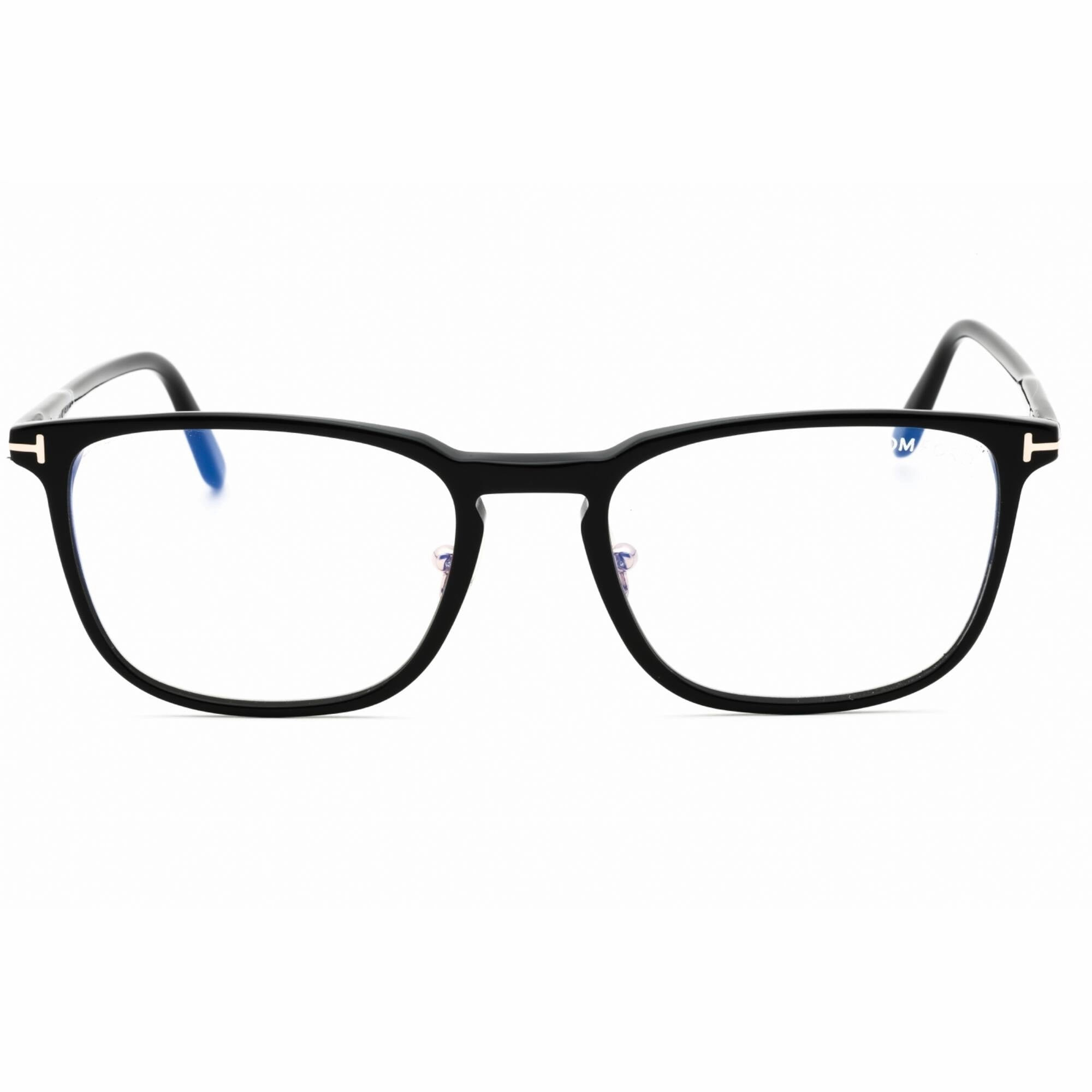 Tom Ford Men's Eyeglasses - Shiny Black Acetate Rectangular Full Rim | FT5699-B 001